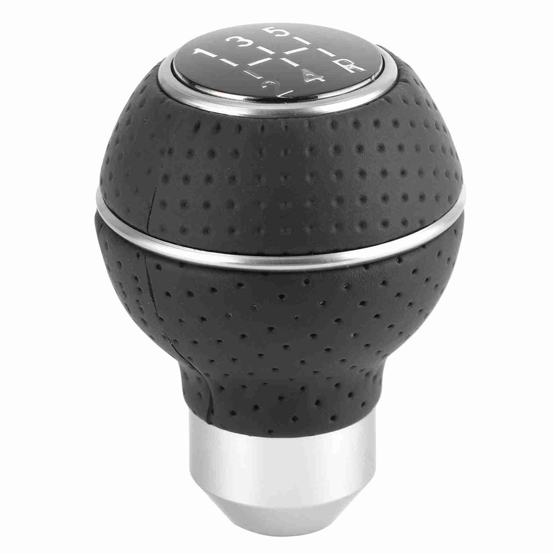 5 Speed Gear Shift Knob Stick Aluminium Alloy and Leather