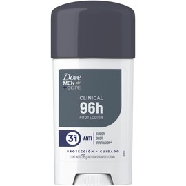 DOVE MEN + CARE Clincal Desodorante en Crema con 1/4 de Tecnología Humectante Para Hombre y 96 h de protección contra el sudor y control de olor 58 g