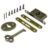 Antique Cabinet Lock Full Mortise Vintage Spring Drawer Lock with