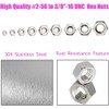Wanjorlay Stainless Steel Nuts 2-56 to 3/8 16 UNC Hexagonal