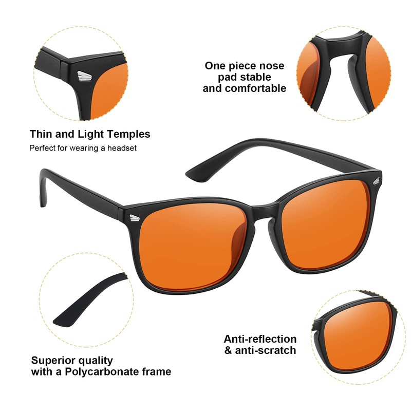 Okany Blue Light Blocking Gaming Bri-lle, Esports Computer Gamer Bri-lle