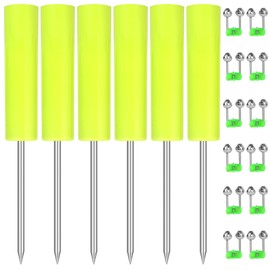 Fishing Rod Pole Holders Ground: 6pcs Rod Holders for Bank Beach Fishing Support Stand Reinforced PVC with Rod Holder Alarm Bells