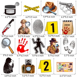 Detective Party Hanging Swirls Detective Birthday Party Decoration 20pcs Detective Themed Swirl Ceiling Mystery Party Hanging Streamer for Spy Party Top Secret Party Baby Shower Supplies