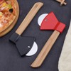 2Pcs Durable Axe Pizza Wheel Slicer Sharp Non-Slip Stainless Steel