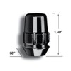 Gorilla Automotive 71631NBC Acorn Black Chrome Wheel Locks (12mm x