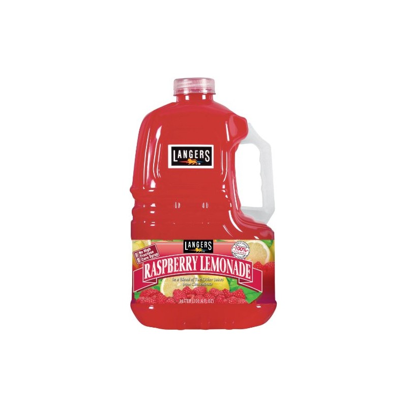 Langers Juice, Raspberry Lemonade, 101.4 Fl Oz (Pack of 4)