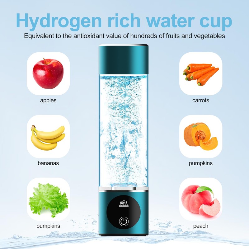 Hydrogen Water Bottle. Generates Real 3000ppb Pure Hydrogen Rich Concentration,