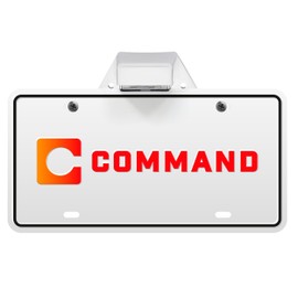 Command Electronics 12V LED License Plate Light with Mounting Bracket – Modern OEM RV, Truck, & Trailer Surface Mount Light – CSA Certified for The US and Canada – Clear Lens – White Frame
