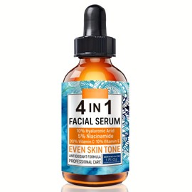 Sérum facial multivitamínico 4 en con Niacinamide Ácido hialurónico y Vitamina E