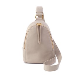 HOBO Fern Leather Sling Bag for Women, Convertible to Crossbody, Taupe