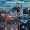 NBD 4K 48MP Digital Camera 16X Vlogging Camera w/2 Lithium-Ion