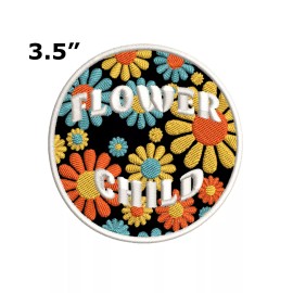 Athena Brands Flower Child Patch iron-on Woodstock Peace Love Music Dove Hippie Psychedelic