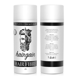 HAIRGAIN HAIR FIBRE for Thinning Hair Undetectable & Natural - 28g Bottle - Conceals Hair Loss Instantly - Hair Building Fibre Thickener & Topper for Fine Hair for Men & Women (Medium Blonde)