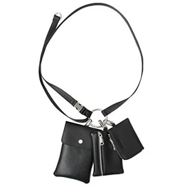 Gravela GL-005 BK Multi-Ring Shoulder Neck Pouch, Smartphone Pouch, Card Holder, Men's, Women's, Mode, Black