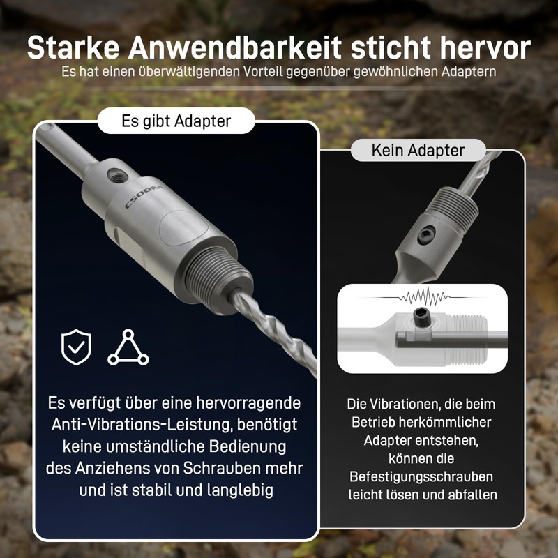 CSOOM Quick Change Drill Connection, Hollow Drill Bit, Concrete Hole