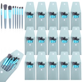 PercyEffie 15 Sets Mini Travel Makeup Brush Set Facial Makeup Brush Cosmetic Bag Party Favor Wedding Bride Gift Bridesmaid Gift Bachelor Party Present