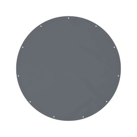 Covers & all Round Tarps, 12 Oz Made of Waterproof Tear and UV-Resistant Fabric, Multipurpose for Pool Patio Garden Equipment Sports Fields (10 Feet, Gray)