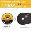 3Pack 4.5" Diamond Metal Cutting Cut Off Wheels for 5000+