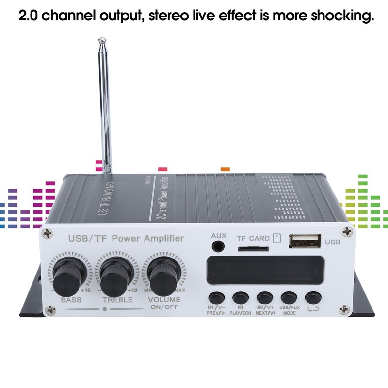 USB Memory Card Digital Player FM Bluetooth 4.2 Car Power