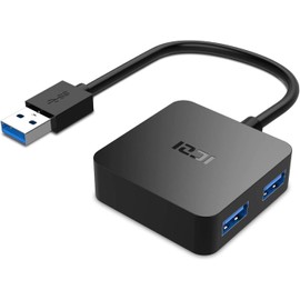 USB 3.0 Hub, iczi USB 3.0 auf USB 3.0 Hub, 4 Ports, männlich auf weiblich Schwarz