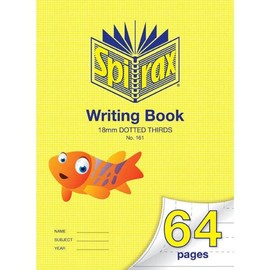 Spirax 161 335mm x 240mm Writing Book with 18mm Dotted Thirds (64 Pages)
