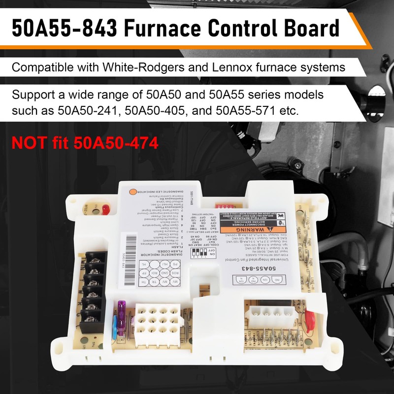 50A55-843 Furnace Control Board Fit for White Rodgers and Lennox