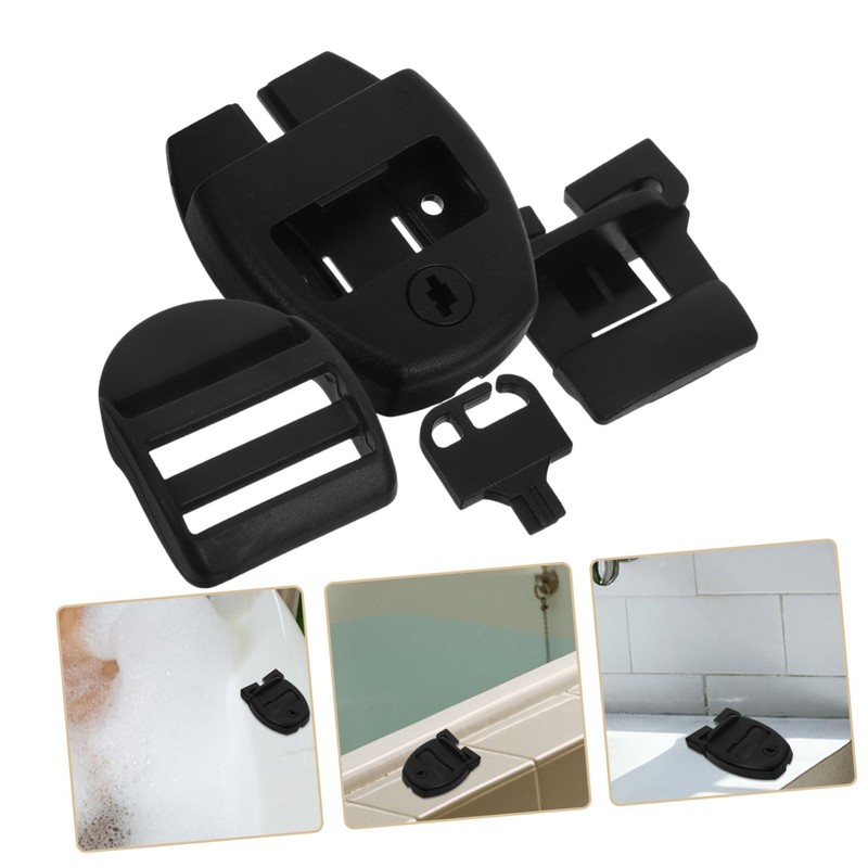 WOONEKY 4pcs Spa Cover Lock Clips Bath Tub Cover Latch