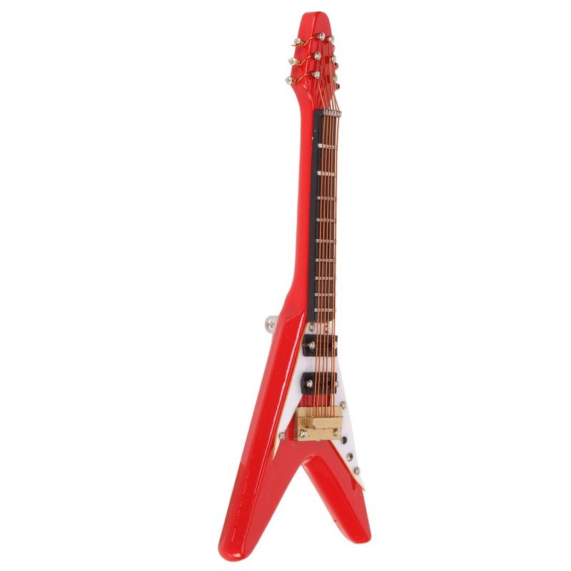 Guitar Brooch Pin Simulation Innovative Hand Crafted Red V Mini