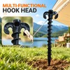 Black Plastic Screw Tent Stakes for Camping – Ground Anchors