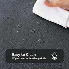 Romanstile Tablecloth Table Cloth 80 x 80 cm Washable Modern Outdoor Weatherproof Oilcloth Tablecloth 80 x 80 cm Grey PVC Waterproof Linen Look Small Tablecloth Decoration for Garden Table, Garden,