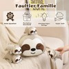SQEQE Sloth Stuffed Animals with 4 Babies in Her Tummy,