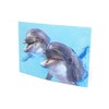 3D Postcard of Dolphins PK19 Loose Card Holographic Dolphins Animals