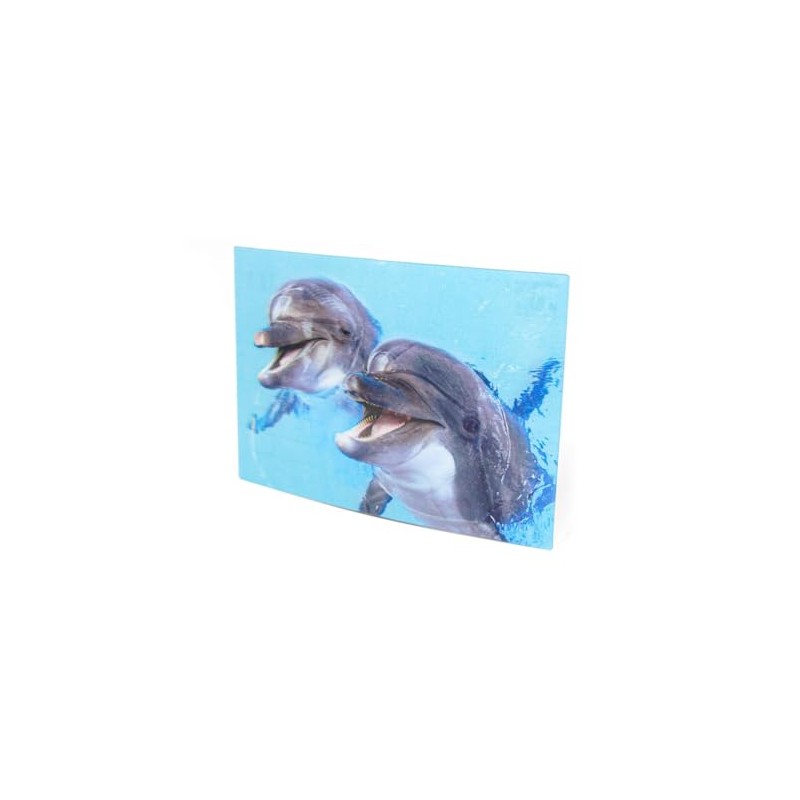 3D Postcard of Dolphins PK19 Loose Card Holographic Dolphins Animals