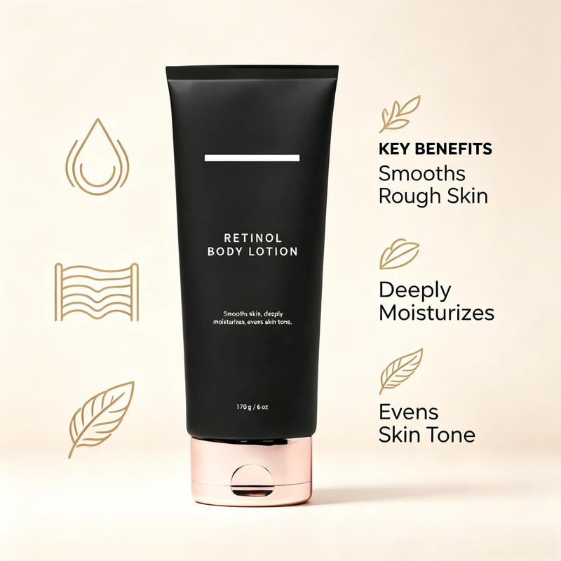 Retinol Body Lotion, Firming Body Cream for Crepey Skin