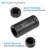 CoCud 6-Point Deep Impact Socket, 3/4-Inch Drive 25mm Socket, Cr-Mo