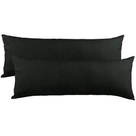 CelinaTex Active Side Sleeper Pillow Cover Double Pack Set 40 x 200 cm Black Cotton Jersey Nursing Pillow Cover 5001573