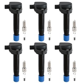 YOMALL 6PCS UF603 Ignition Coils + 6PCS Iridium Spark Plugs Ignition Coils Pack Fits for 2008-2012 Accord, 2008-2017 Odyssey, 2009-2014 TL, 2010-2014 TSX 3.5L 3.7L, Coil Pack Set Aftermarket Parts