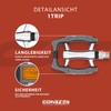 Contec Komfort Fahrrad Pedale Alu City Silber Rutschfest Reflektor CrMo