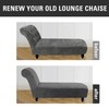 Topchances Velvet Chaise Lounge Cover, Stretch Luxury Armless Chaise Longue