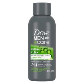 DOVE MEN + CARE 2 in 1 Shampoo Conditioner Caffeine Fresh Clean Oily Hair 3oz
