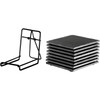 Juvale Square Black Slate Coasters Set - Coffee Table Protection