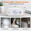 LightingWill 8 Pack USB Rechargeable Motion Sensor Puck Lights, Wireless