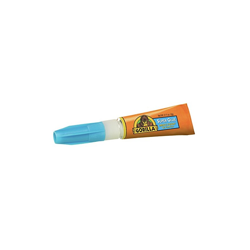 Gorilla Super Glue Tube, 3 g, transparente, Regular, 1 unidad,