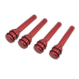 ZIMISI 4PCS Car Door Lock Knobs, 1.93" x 0.47" Zinc Alloy Door Lift Bolt, Safety Door Knob Covers, Auto Inner Door Pull Pins Replacement, Universal Car Accessories for Most Cars (Red)
