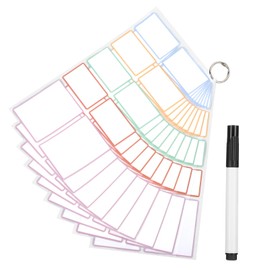 Dry Erase Sticker Labels Reusable Dry Erase Notes Storage Bins Labels Waterproof and Oil-Proof Removable Stickers for Food Containers Kitchen Classroom (60Pcs 1.2In ×3In 2In×2.4In)