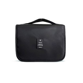 XFSRG Hanging Toiletry Bag, Foldable Wash Bag, Cosmetic Bag, Dry and Wet Separation, Travel Accessories with Hooks for Men and Women, black