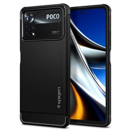 Spigen Rugged Armor Designed for Poco X4 Pro 5G Case (2022) - Matte Black