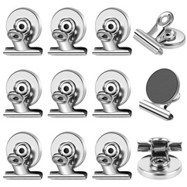 FINDMAG Paquete de 12 clips magnéticos para colgar cuadros y exhibición de fotos, ideal para refrigerador, exhibición de fotos de graduación y portafo