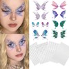 SHUBEIEUMI Face Jewels, Butterfly Temporary Tattoos for Women Girls, Stick