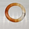 Unbranded Carnelian Agate Picture Frame Bead | 37x3.5mm | Orange